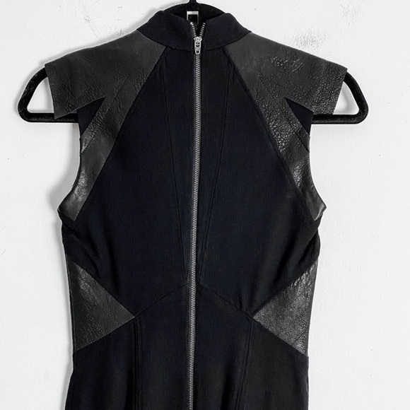 Helmut Lang blistered leather black dress - Picture 2 of 5